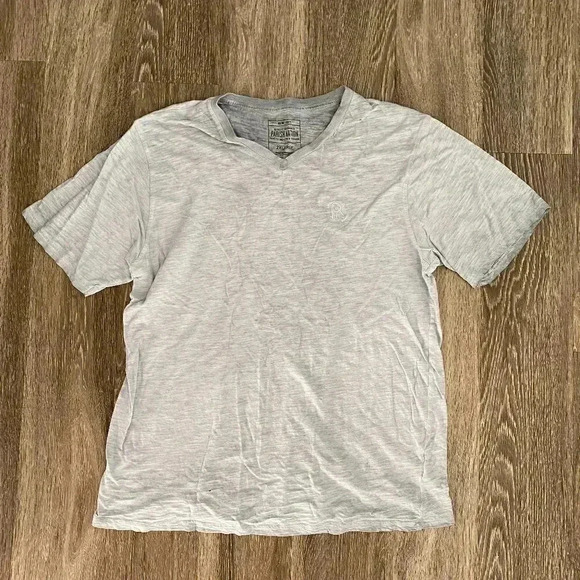 Mens Grey V-Neck Tee - 2XL - Picture 1 of 11